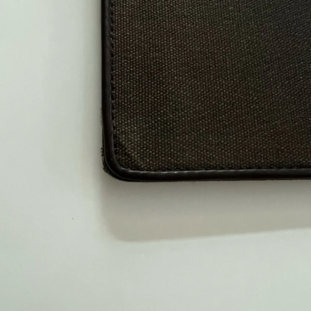 Cambridge Brown Leather Canvas Portfolio Brown